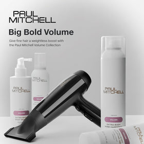 Paul Mitchell Extra-Body Firm Hairspray showing texture spray