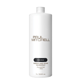 Paul Mitchell Freeze and Shine Hairspray front view 33.8 fl oz