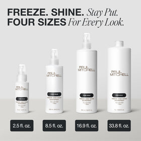 Paul Mitchell Freeze and Shine Hairspray packaging details