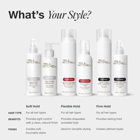 Paul Mitchell Sculpting Foam with hair styling tools
