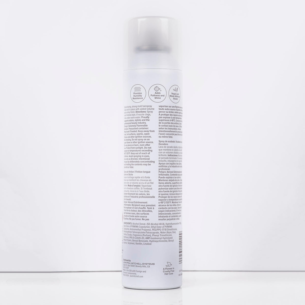 Paul Mitchell Super Clean Extra Hairspray with floral background