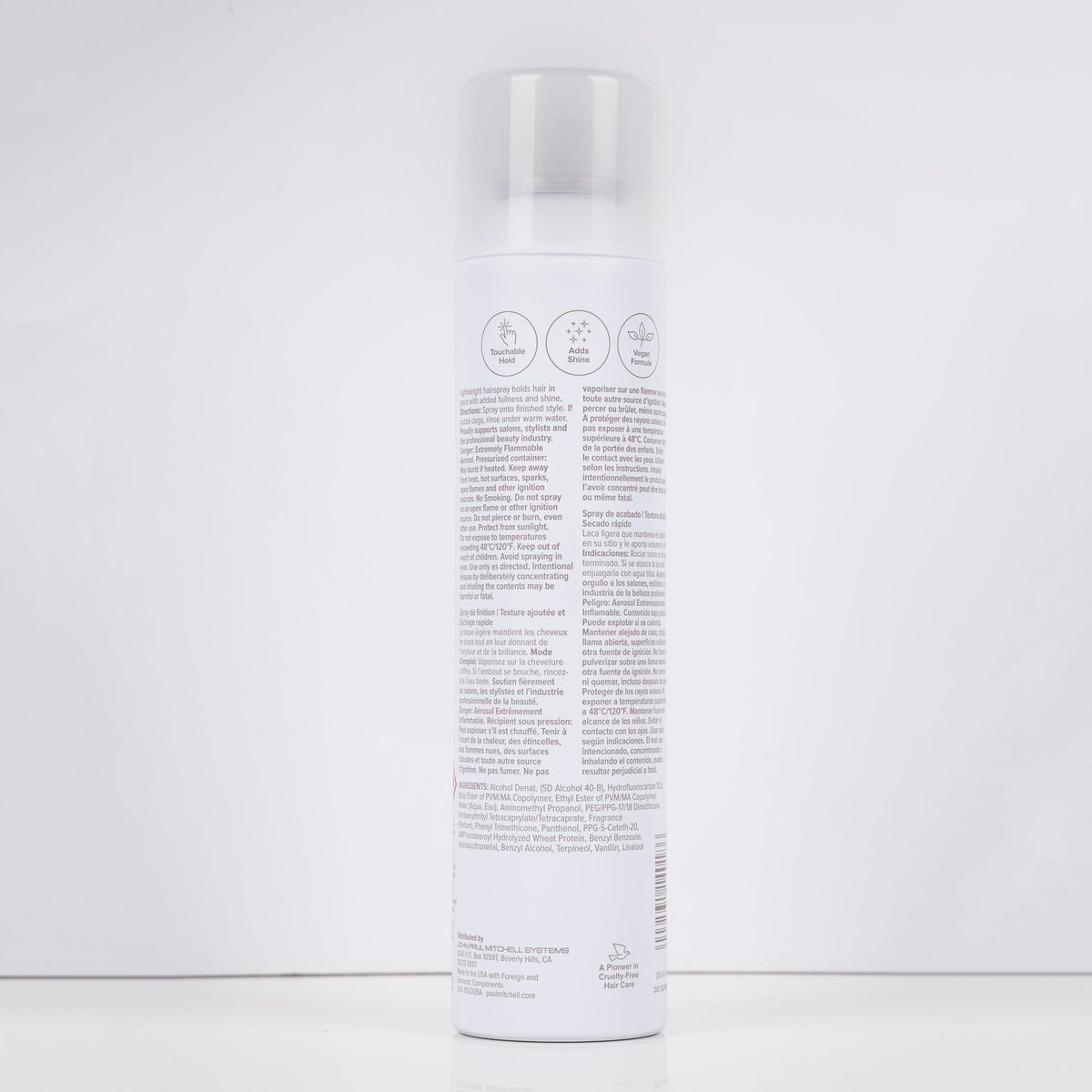 Paul Mitchell Super Clean Hairspray packaging details