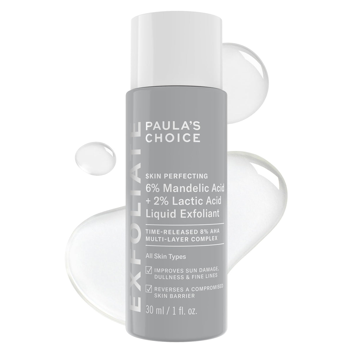 Paula's Choice 6% Mandelic + 2% Lactic Acid Liquid Exfoliant front view