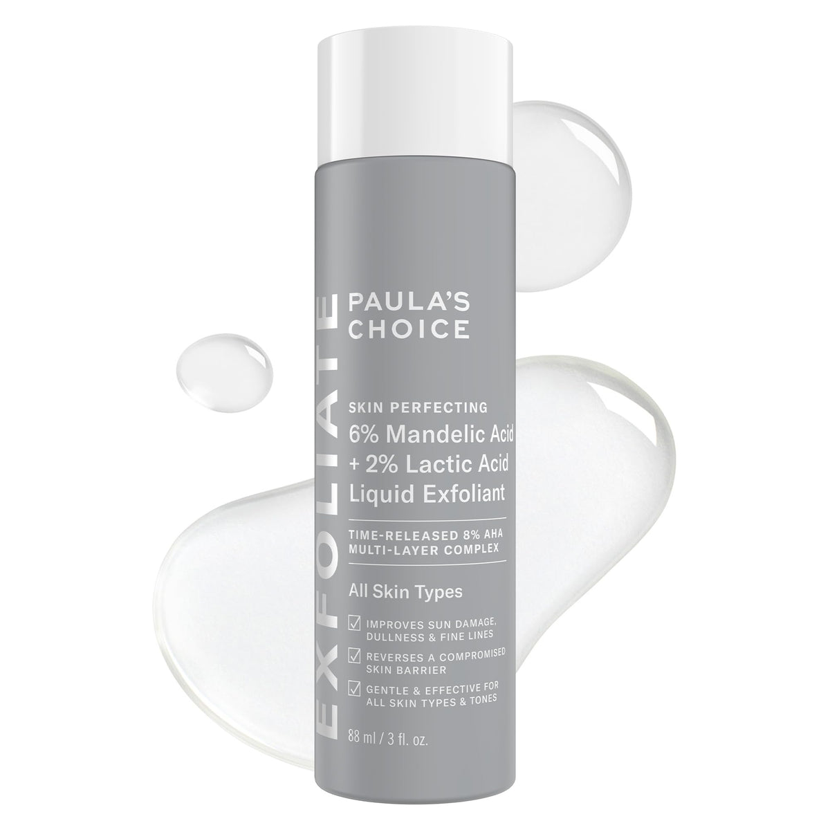 Paula's Choice 6% Mandelic + 2% Lactic Acid Liquid Exfoliant front view