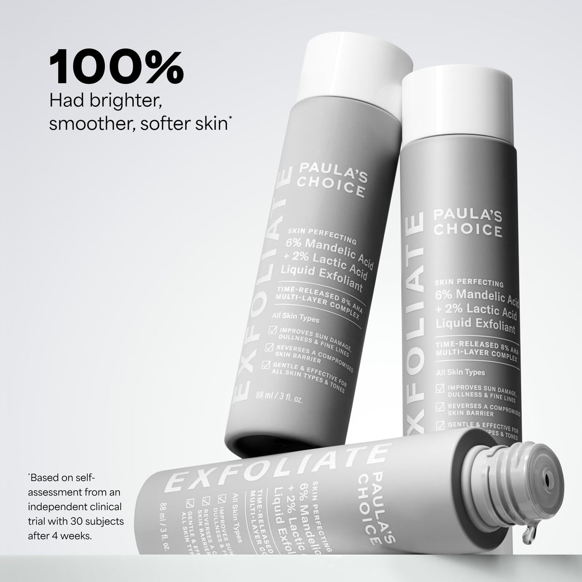 Paula's Choice 6% Mandelic + 2% Lactic Acid Liquid Exfoliant side view