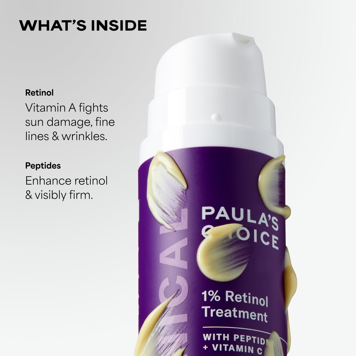 Paula's Choice CLINICAL 1% Retinol Face texture on hand