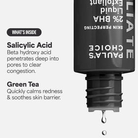 Paula's Choice exfoliant application on skin