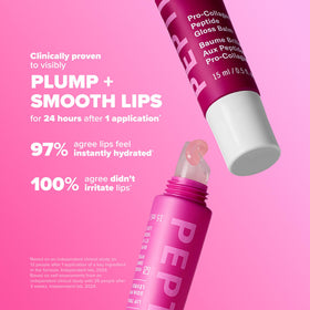 Paula's Choice Pro-Collagen Peptide Gloss Lip Balm Deep Plum on lips