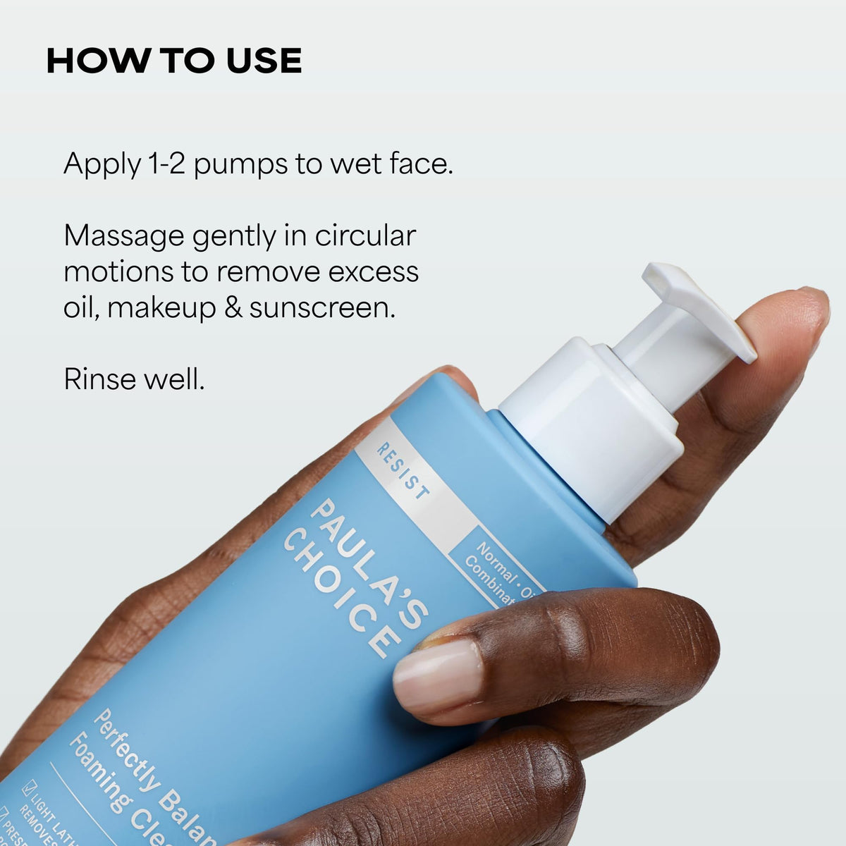 Paula's Choice RESIST Foaming Cleanser with sunflower seed oil and aloe ingredients