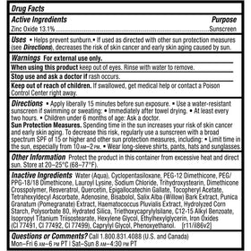 Paula's Choice RESIST SPF 30 Tinted Moisturizer ingredients list on packaging