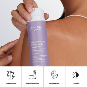 Paula's Choice Retinol Skin-Smoothing Body Lotion application on skin