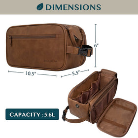 PAVILIA Toiletry Bag displayed with grooming essentials