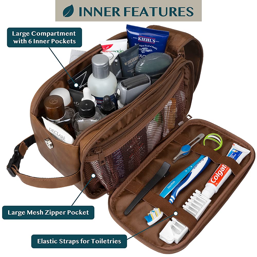 PAVILIA Toiletry Bag interior showing large compartment and pockets