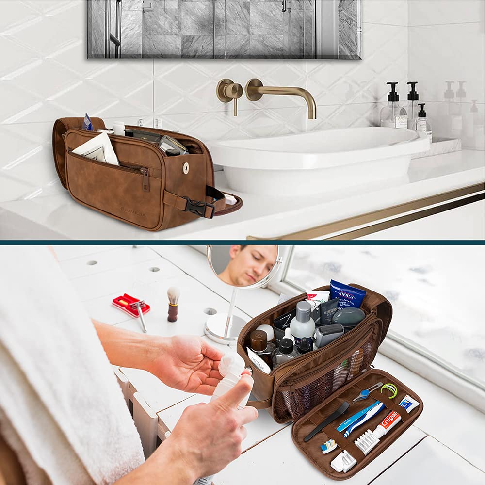 PAVILIA Toiletry Bag on a bathroom counter