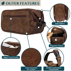 PAVILIA Toiletry Bag open showing large compartment