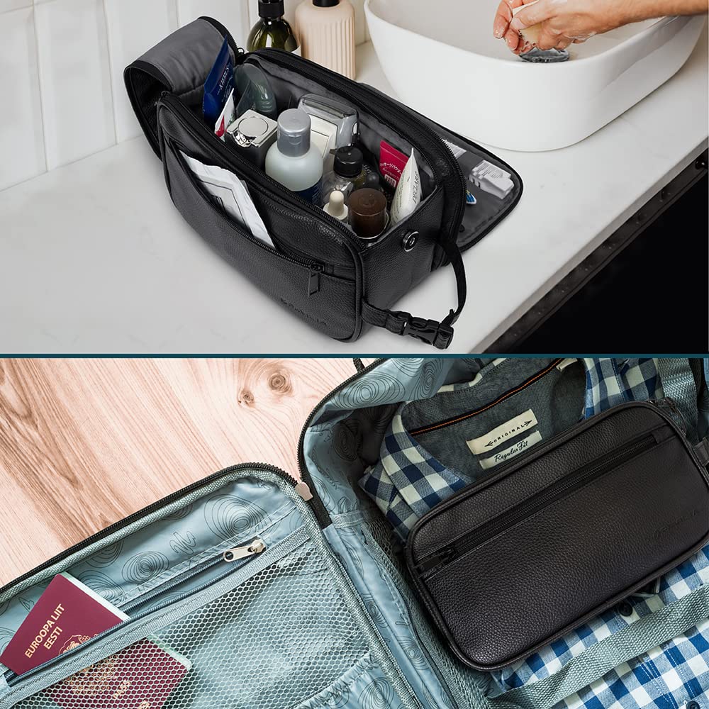PAVILIA Toiletry Bag packed with grooming essentials