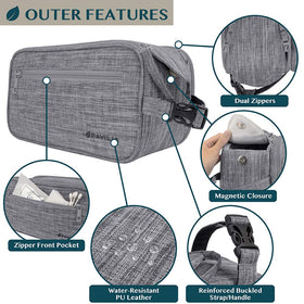 PAVILIA Toiletry Bag showing interior compartments