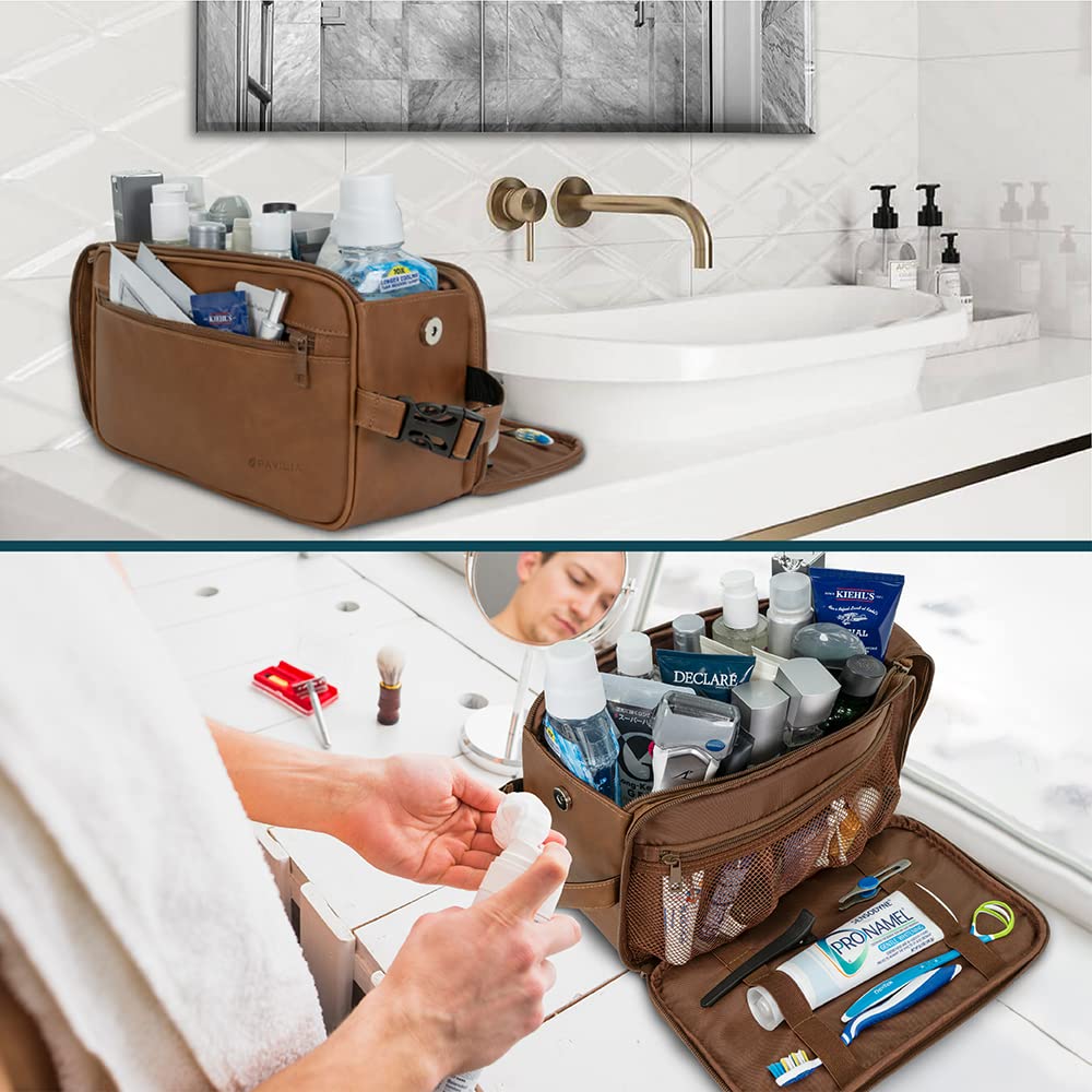 PAVILIA Toiletry Bag spacious main compartment