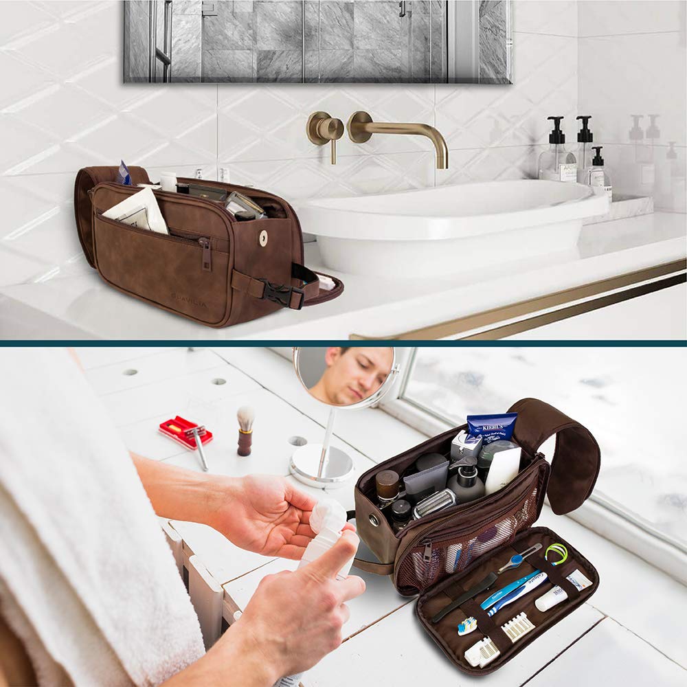 PAVILIA Toiletry Bag water-resistant lining close-up