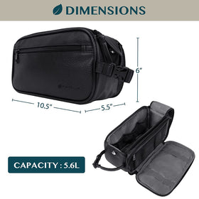 PAVILIA Toiletry Bag with clip-on buckle handle