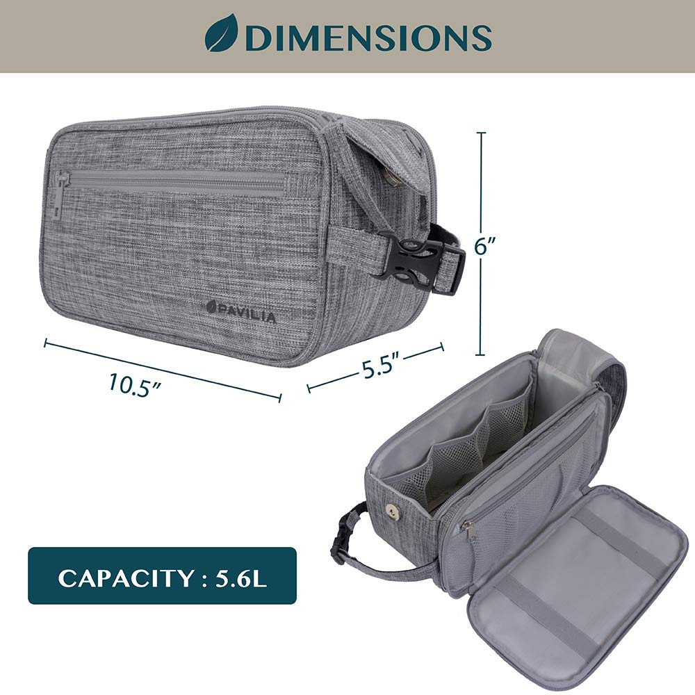 PAVILIA Toiletry Bag with grooming accessories inside