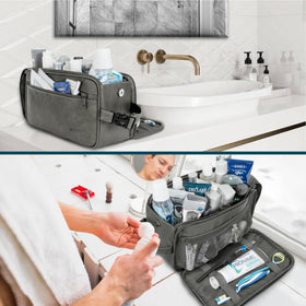 PAVILIA Toiletry Bag with grooming accessories inside