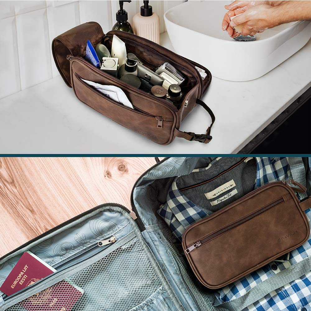 PAVILIA Toiletry Bag with grooming accessories inside