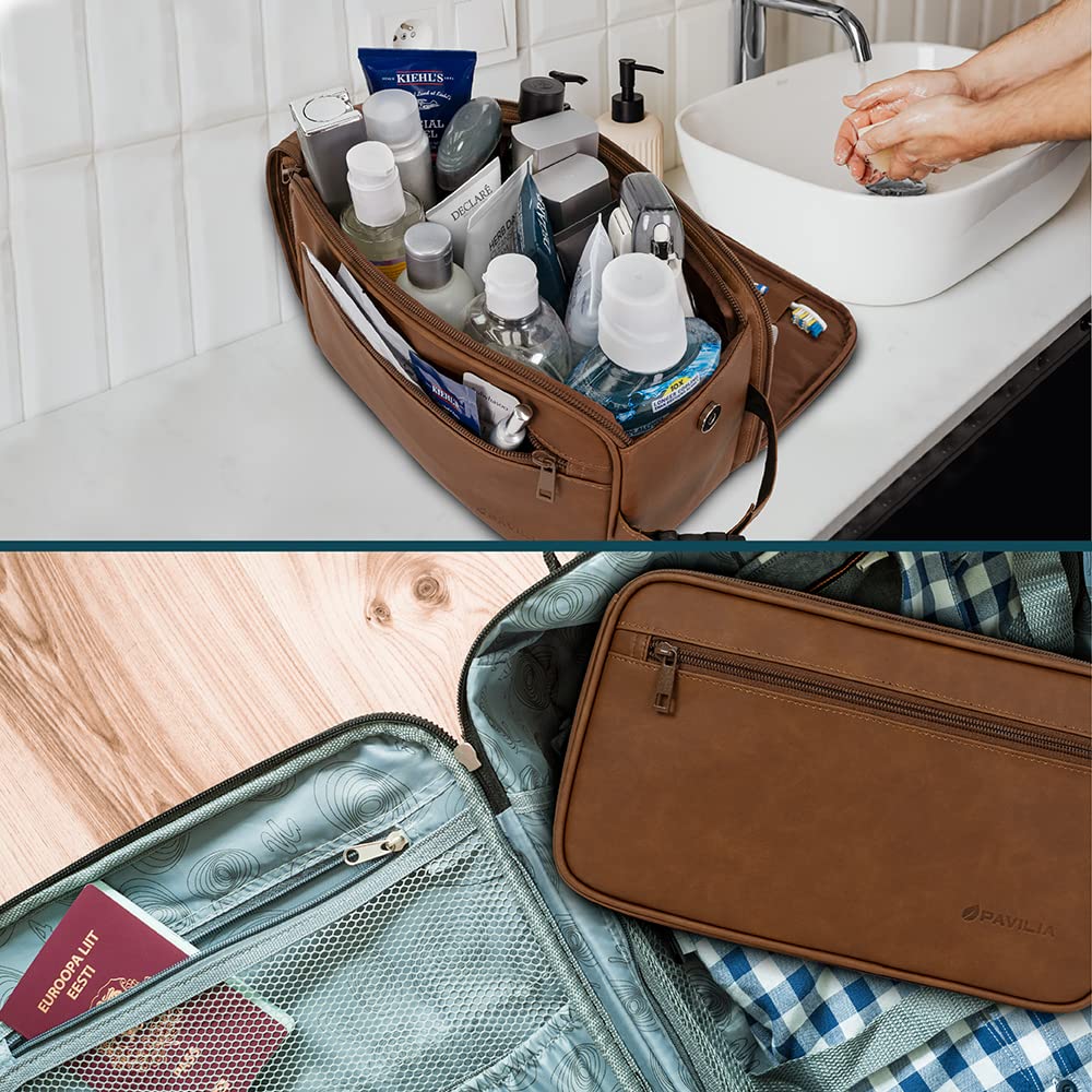 PAVILIA Toiletry Bag with grooming accessories inside