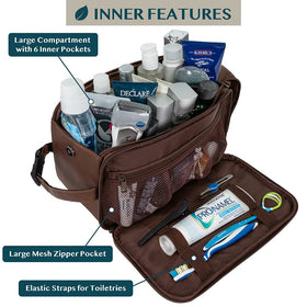 PAVILIA XL Toiletry Bag showing large compartment and side pockets