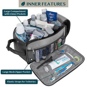 PAVILIA XL Toiletry Bag side pockets and elastic bands