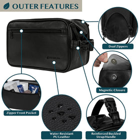 PAVILIA XL Toiletry Bag water-resistant lining close-up