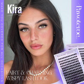 Pawotence Kira lash clusters applied on model