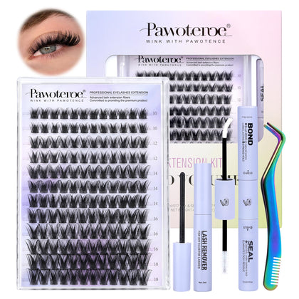Pawotence Kira Lash Clusters Kit 144pcs front view