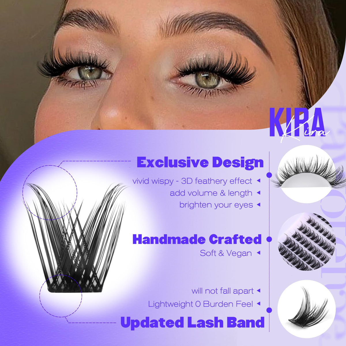 Pawotence Kira Lash Clusters Kit packaging