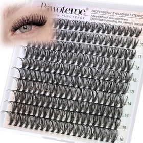 Pawotence Lash Clusters 200pcs front view with packaging
