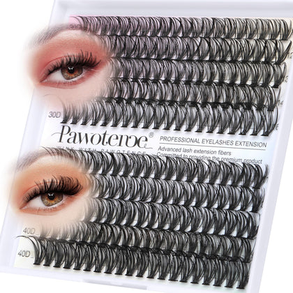 Pawotence Lash Clusters 200pcs pack front view
