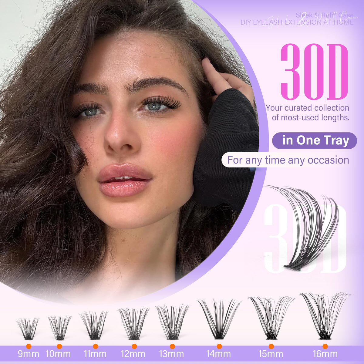 Pawotence Lash Clusters displayed with application tools