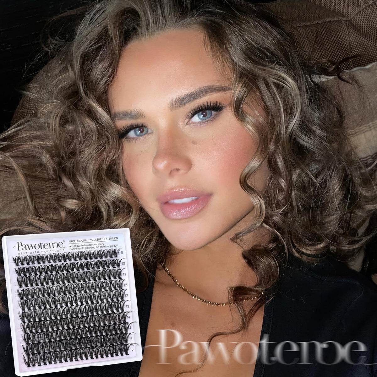 Pawotence Lash Clusters in use on a model