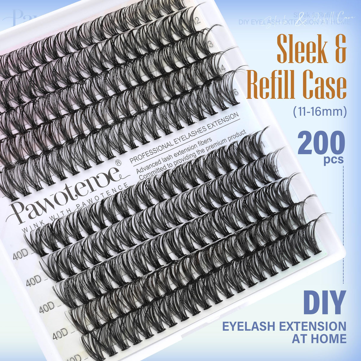 Pawotence Lash Clusters individual lashes close-up