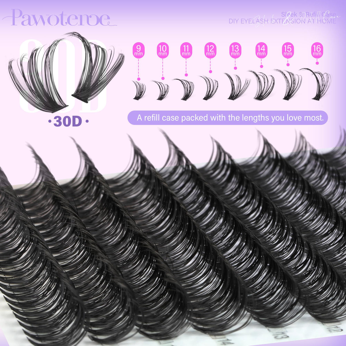 Pawotence Lash Clusters on model showcasing natural look