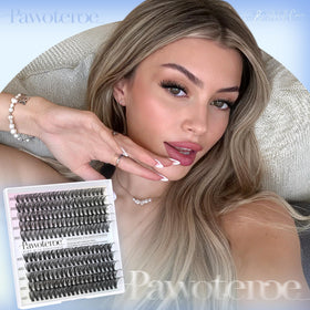 Pawotence Lash Clusters with a makeup setup