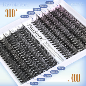 Pawotence Lash Clusters with lash bond and seal brush