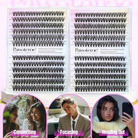 Pawotence Lash Clusters with lash seal brush