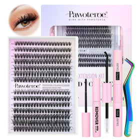 Pawotence Lash Extension Kit 280pcs with lash clusters and applicator