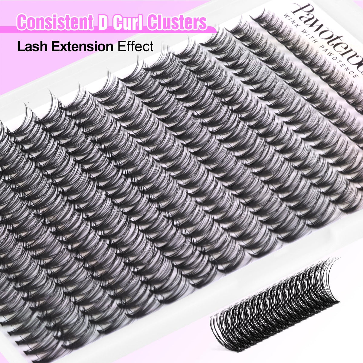 Pawotence lash extension kit packaging front view