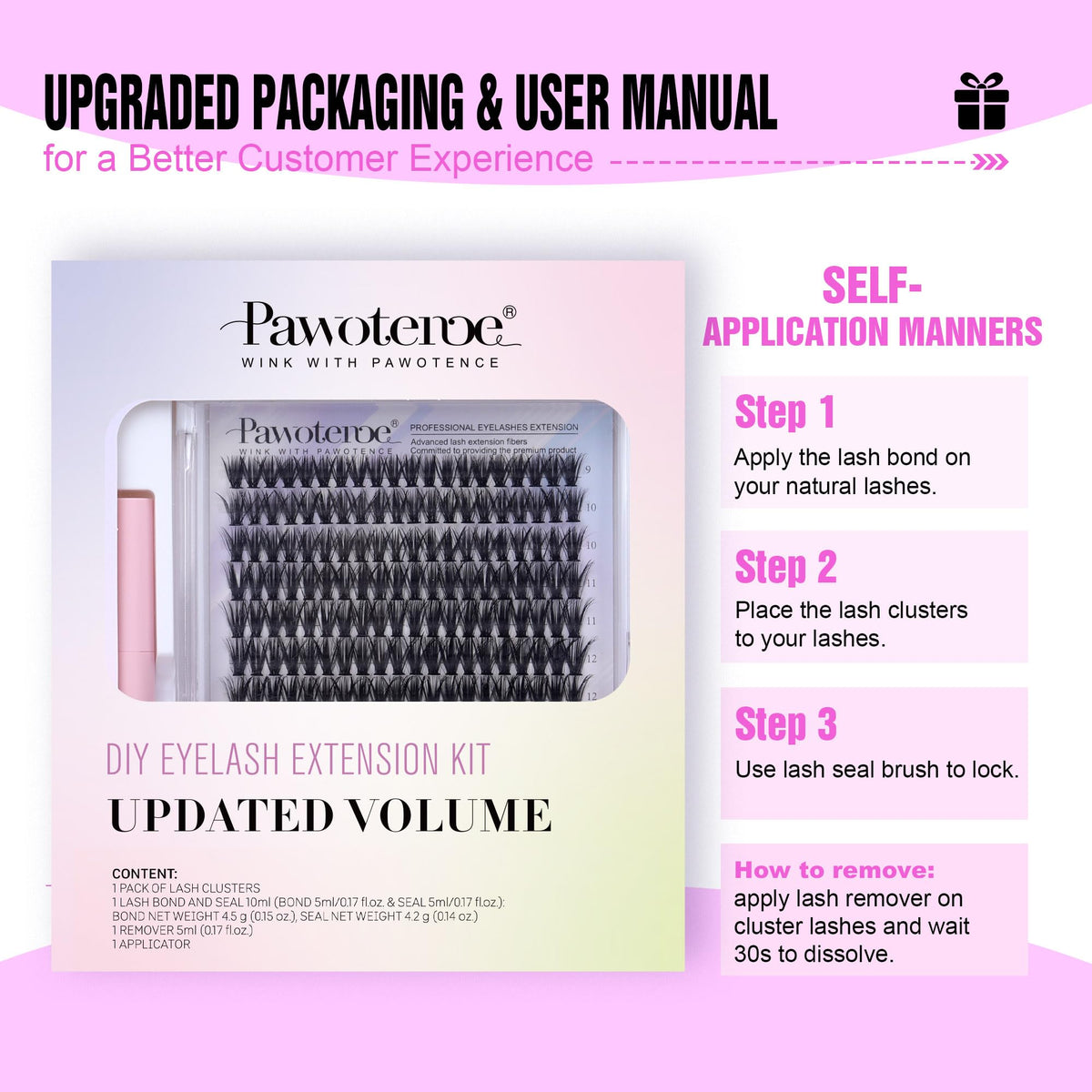 Pawotence Lash Extension Kit packaging front view