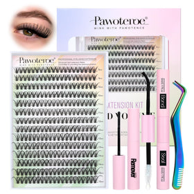 Pawotence Lash Extension Kit with 280 individual lash clusters
