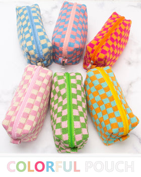 PAZIMIIK Checkered Makeup Bag packaging view