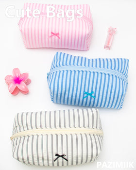 PAZIMIIK Cozy Makeup Bag 6 Pack in a tote bag