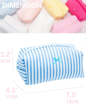 PAZIMIIK Cozy Makeup Bag 6 Pack inside view with cosmetics